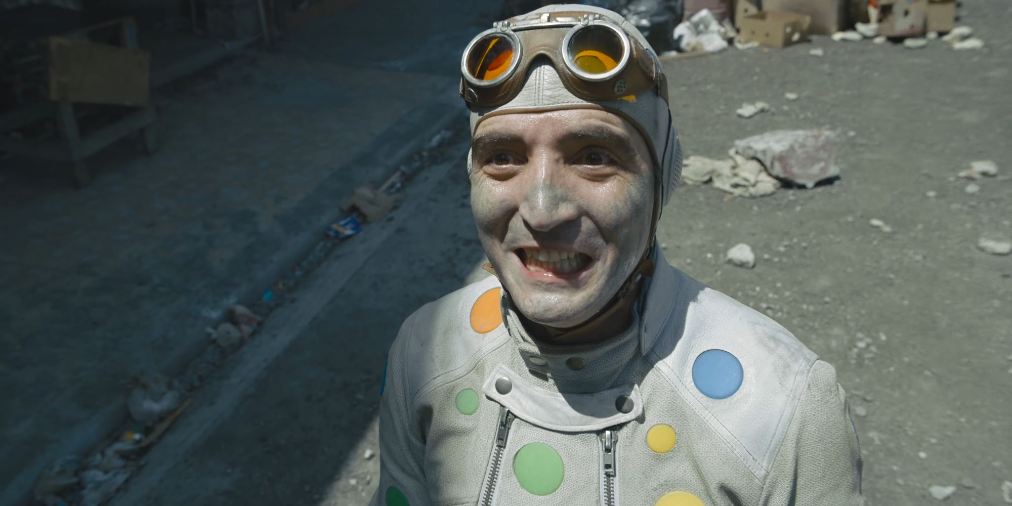 Polka-Dot Man grinning with joy in James Gunn's The Suicide Squad (2021)