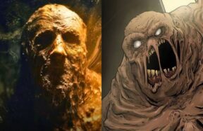 Live-action and comic versions of Clayface in James Gunn’s R-rated DC horror movie adaptation