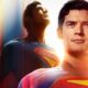 David Corenswet as Superman in the 2025 reboot featuring two heroic poses with vibrant lighting and the iconic S symbol on his suit 80x80