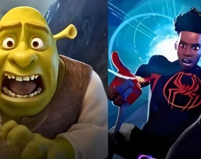 Collage of upcoming June 2027 movies including How to Train Your Dragon 2, Gatto, Spider-Man Beyond the Spider-Verse, and Shrek 5