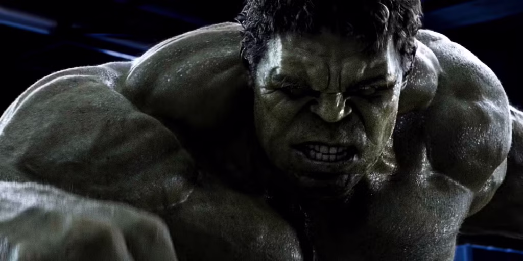 Hulk roaring in battle stance in the Marvel Cinematic Universe