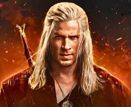 First official look at Liam Hemsworth as Geralt of Rivia in The Witcher Season 4, wearing Geralt’s iconic armor and holding a sword.