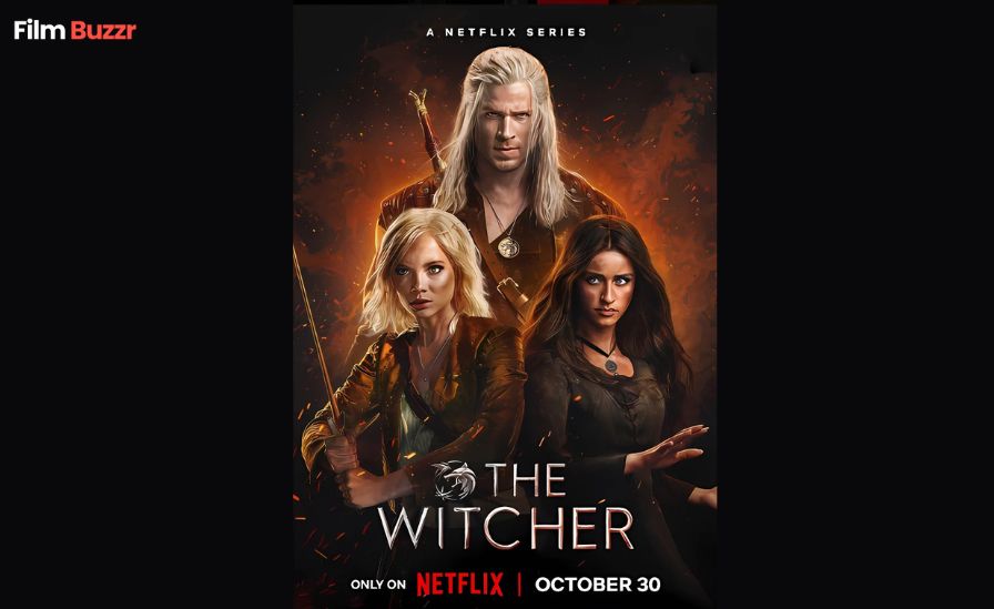 First official look at Liam Hemsworth as Geralt of Rivia in The Witcher Season 4, wearing Geralt’s iconic armor and holding a sword.