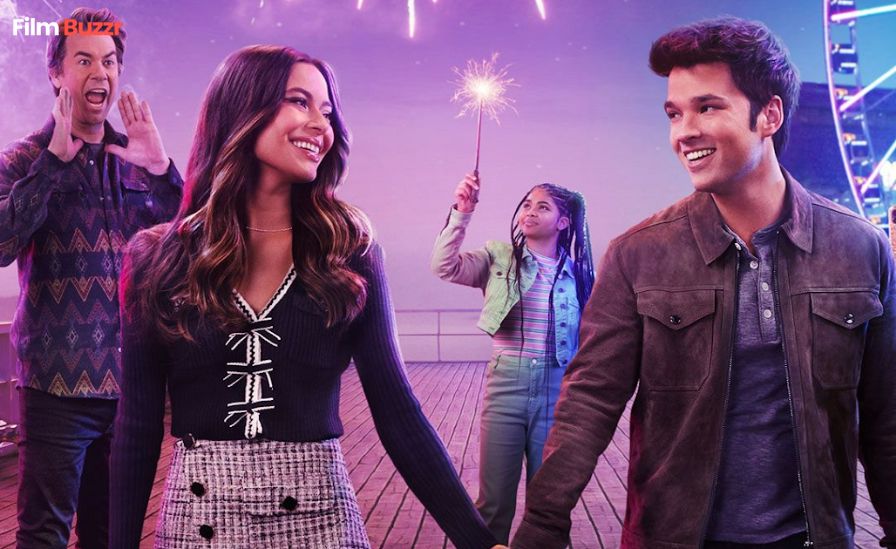 Miranda Cosgrove as Carly Shay with the iCarly reboot cast, set to return in the upcoming iCarly movie 2026.