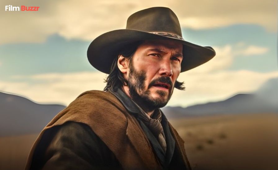 Concept art of a samurai warrior in a Western desert town, blending katana and cowboy revolver under cinematic lighting, symbolizing the John Wick Western Samurai spin-off.