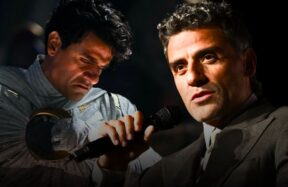 Oscar Isaac looking serious during an interview after revealing he’s not interested in working with Disney or returning to Marvel and Star Wars roles.