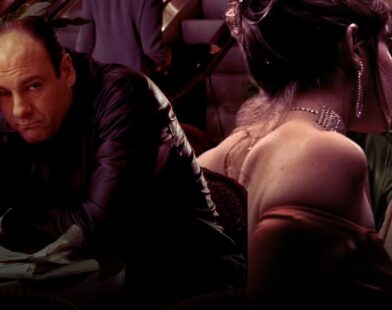 Tony Soprano asserting silent control during Thanksgiving dinner in The Sopranos Season 3 episode “He Is Risen.