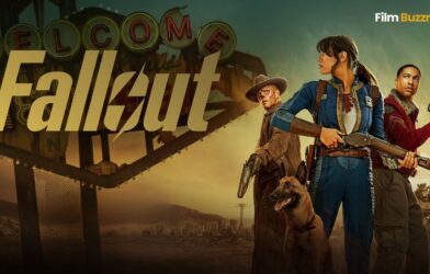 Fallout Season 2 official poster on Prime Video featuring Lucy, The Ghoul, and New Vegas