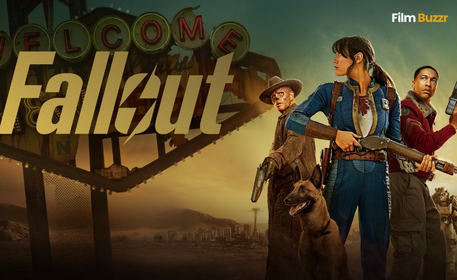 Fallout Season 2 official poster on Prime Video featuring Lucy, The Ghoul, and New Vegas
