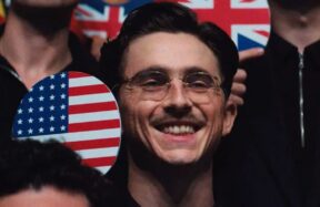 Timothée Chalamet as Marty Mauser in Marty Supreme official poster