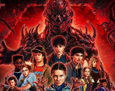 Stranger Things Season 5 official poster with cast facing the Upside Down