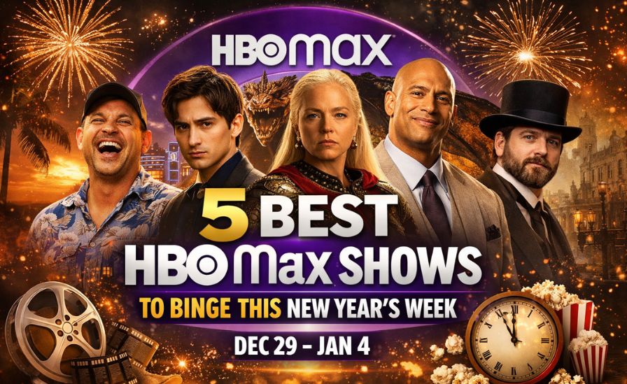 Featured image showing the best HBO Max shows to binge during New Year’s week, including Tokyo Vice, House of the Dragon, Ballers, and The Alienist.