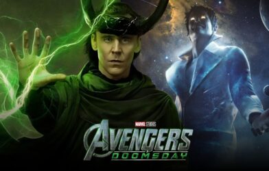 Loki at the End of Time holding the multiversal timelines - concept art for Avengers Doomsday