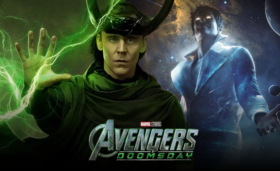 Loki at the End of Time holding the multiversal timelines - concept art for Avengers Doomsday