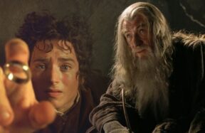 Ian McKellen as Gandalf and Elijah Wood as Frodo in The Lord of the Rings
