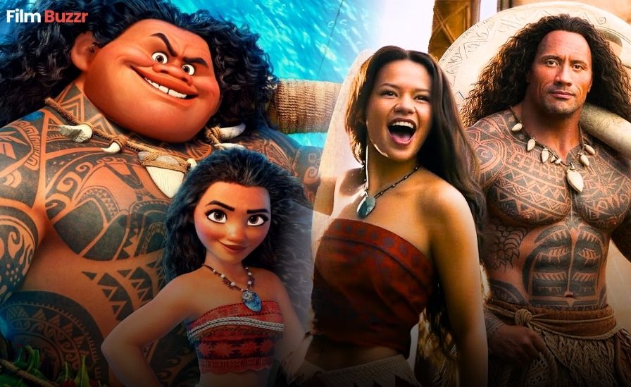 Moana live-action remake 2026 Catherine Laga'aia Dwayne Johnson