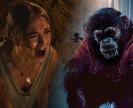 Primate movie 2026 poster chimpanzee horror Nicholas Hoult